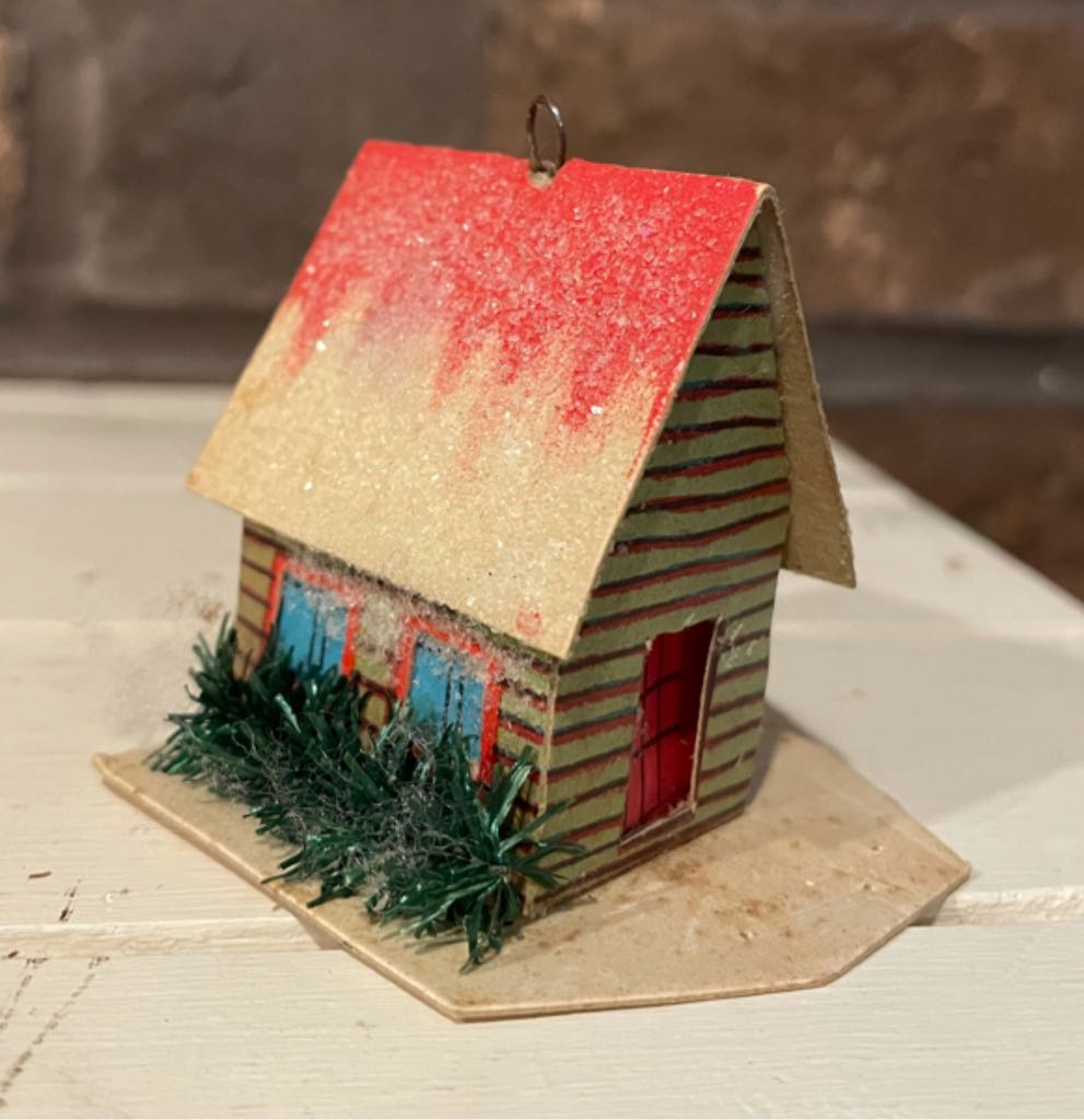 Jewelbrite - Diamond - Clear - Green/Red Ribbon & Silver Tinsel - Teal Back