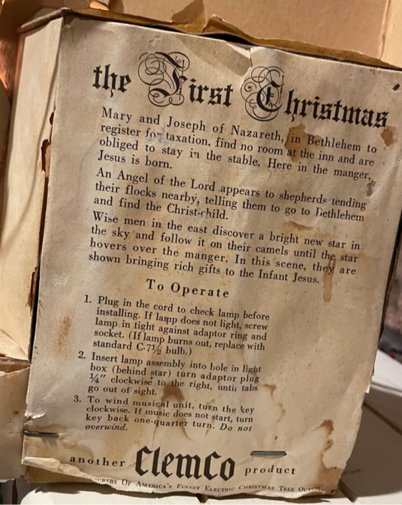 Clemco - Nativity - Music Box - The First Christmas D - Music Box (Nativity) ornament collectible - Main Image 2