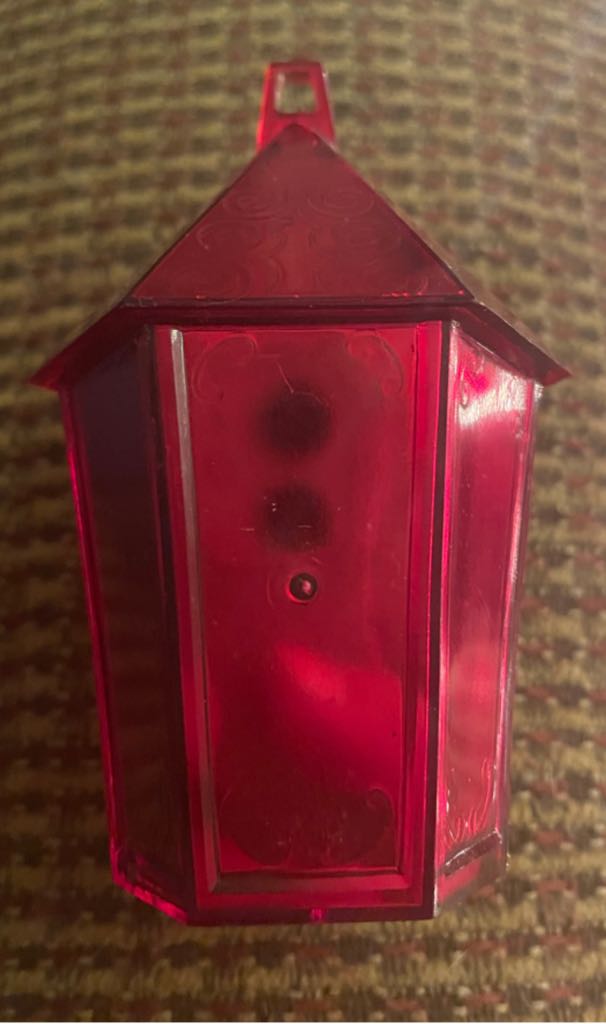 Jewelbrite - (Set 10) - Lantern - Red Candle - Red - Candle (3D Diorama) ornament collectible - Main Image 2