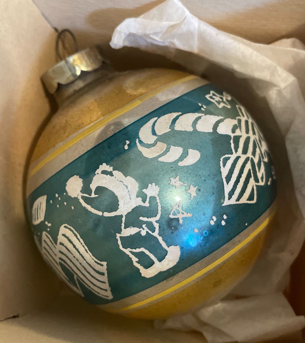 George Franke - Round - Stencil - Merry Christmas - Candy - Candy (Round) ornament collectible - Main Image 3