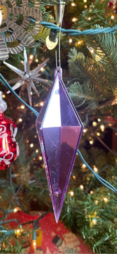 Jewelbrite - Diamond - Clear - Empty - Purple Back - Empty (3D Diorama) ornament collectible - Main Image 2