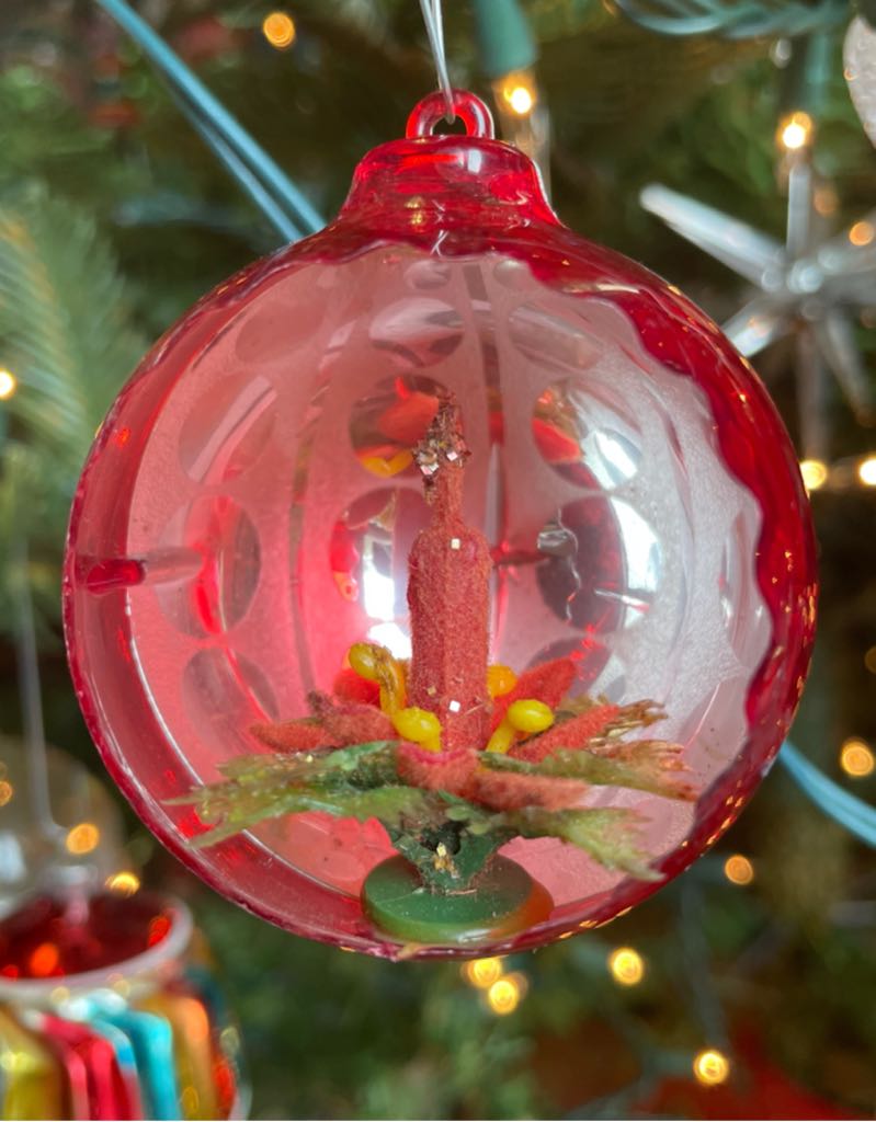 Jewelbrite - (Set 21) - Orb - Open - Red - Candle - Candle (3D Diorama) ornament collectible - Main Image 1
