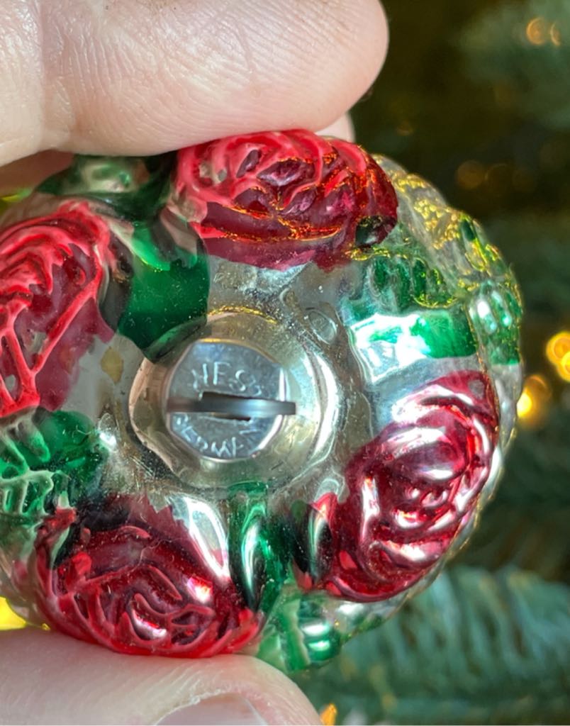 West Germany - Figural - Basket With Roses - Flowers (Figural) ornament collectible - Main Image 2