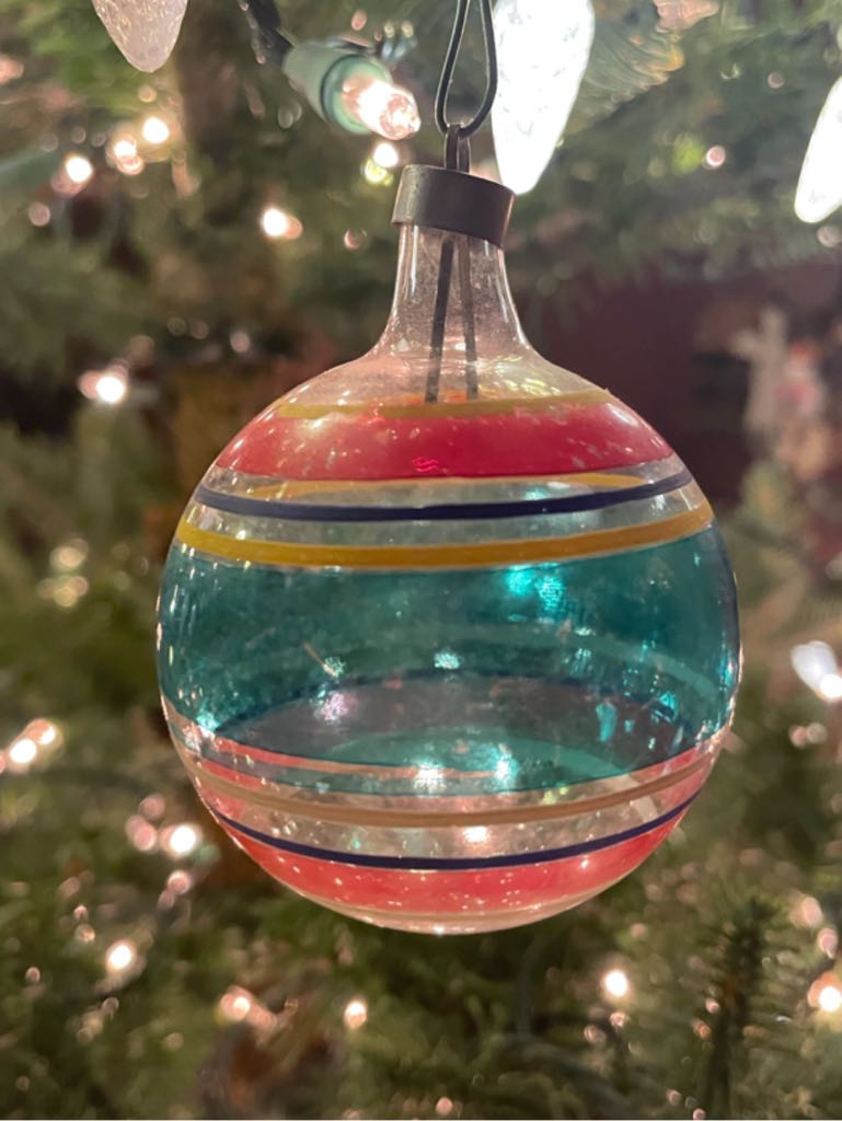 Premier - Striped Round - Transparent - Red, Blue, Yellow - Transparent (Striped Round) ornament collectible - Main Image 1