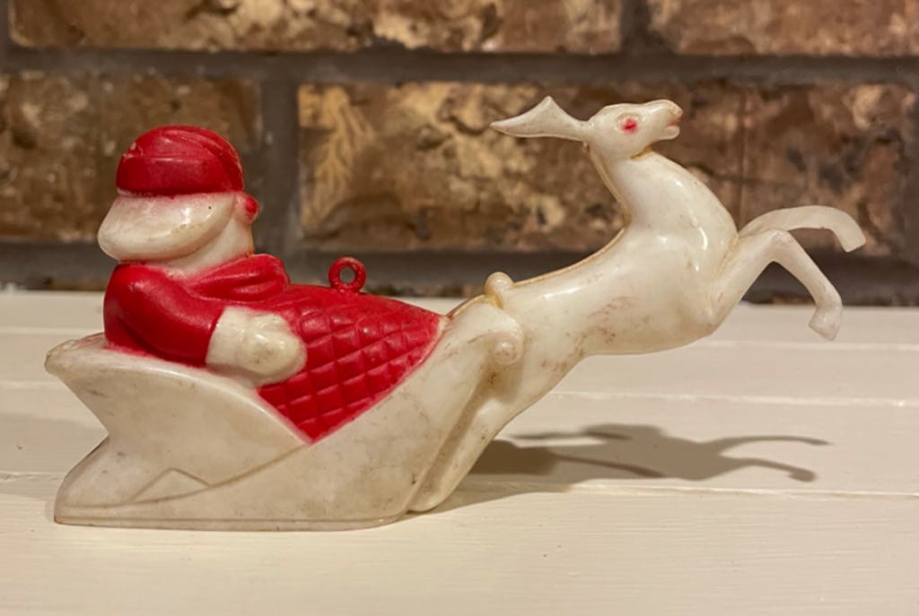 Rosen - Christmas - Small Santa In Sleigh - Santa (Candy Container) ornament collectible - Main Image 2