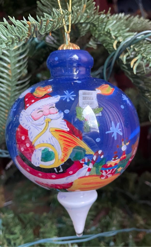 Shiny Brite - Round - Stencil - Merry Christmas Poinsettias