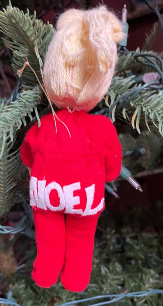 Sleeping Child - With Stocking - NOEL  ornament collectible - Main Image 2