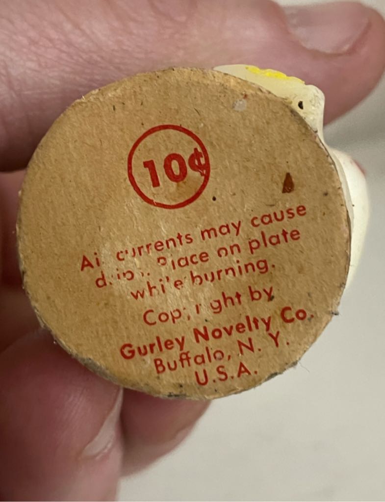 Gurley - Christmas - 2” - Snowman - Black Hat - Snowman (Christmas - Candle) ornament collectible - Main Image 2