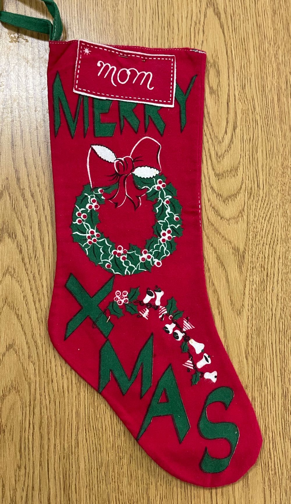 Stocking - Felt - Santa & Merry Xmas - Santa (Stocking) ornament collectible - Main Image 2