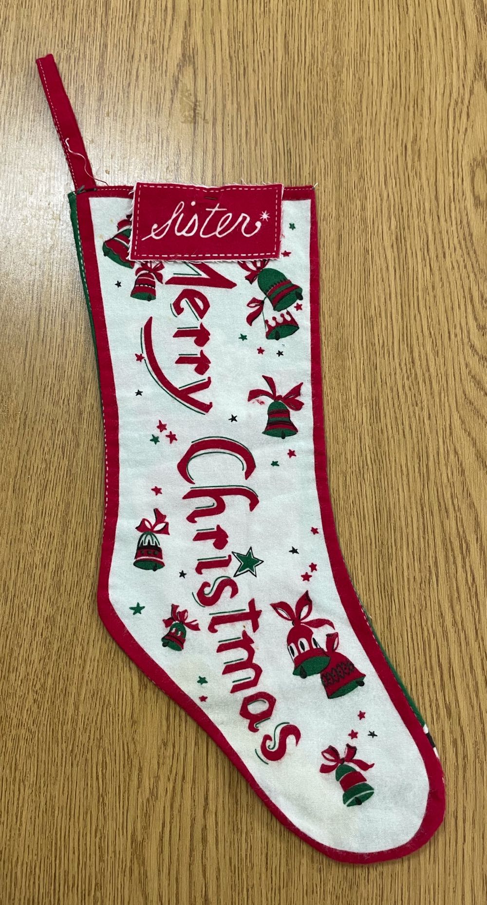 Stocking - Felt - Santa On Sled & Merry Christmas - Santa (Stocking) ornament collectible - Main Image 2