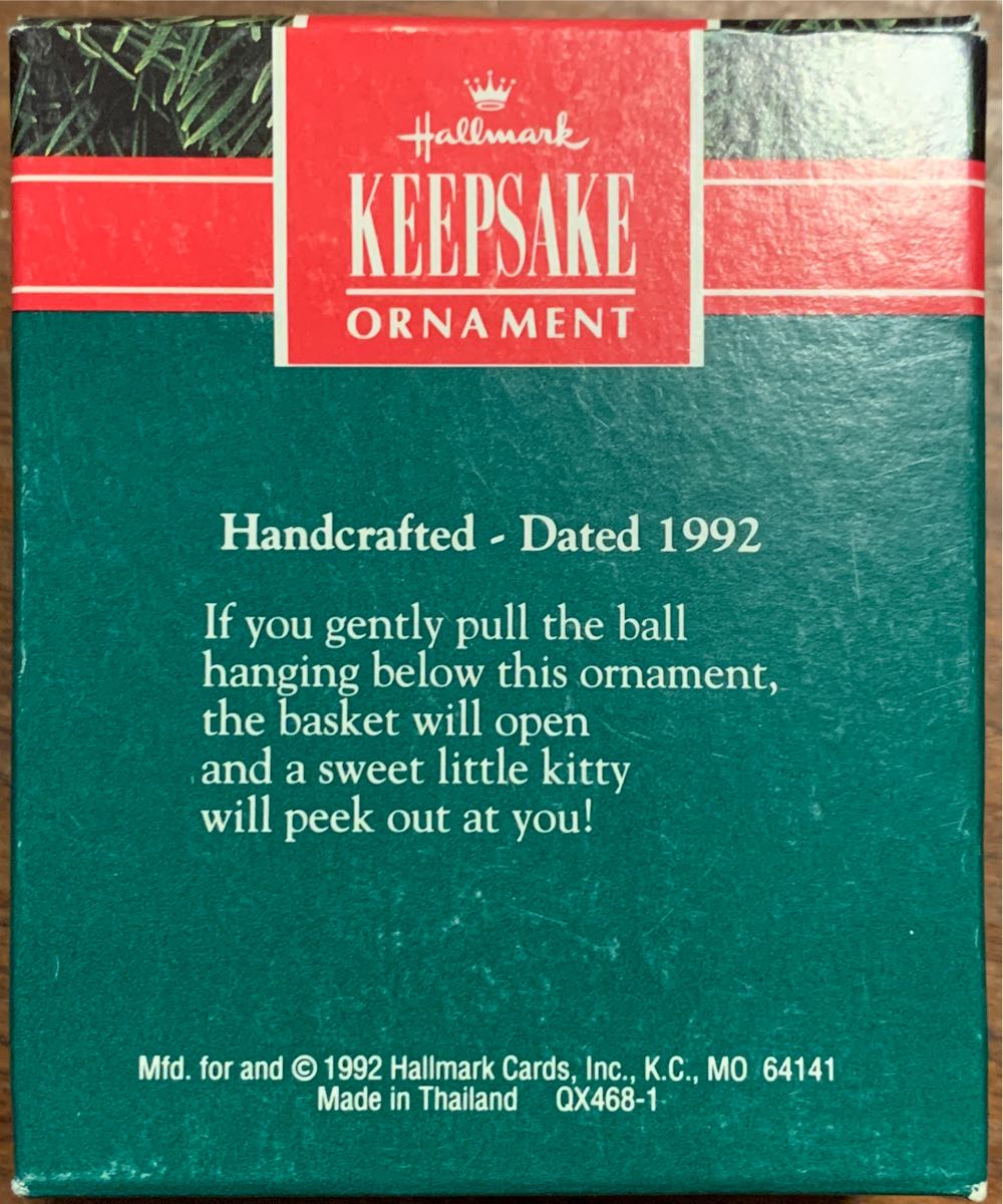 Sister (1992)  (Family, Sister, Cats, Kittens, Pull-string) ornament collectible [Barcode 070000027420] - Main Image 2