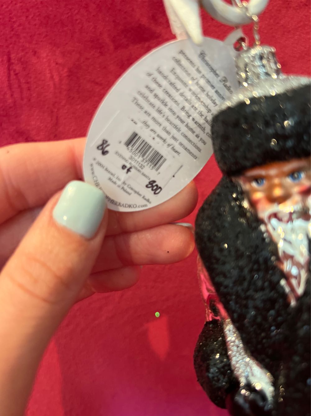 Evening Russian Santa  ornament collectible - Main Image 2