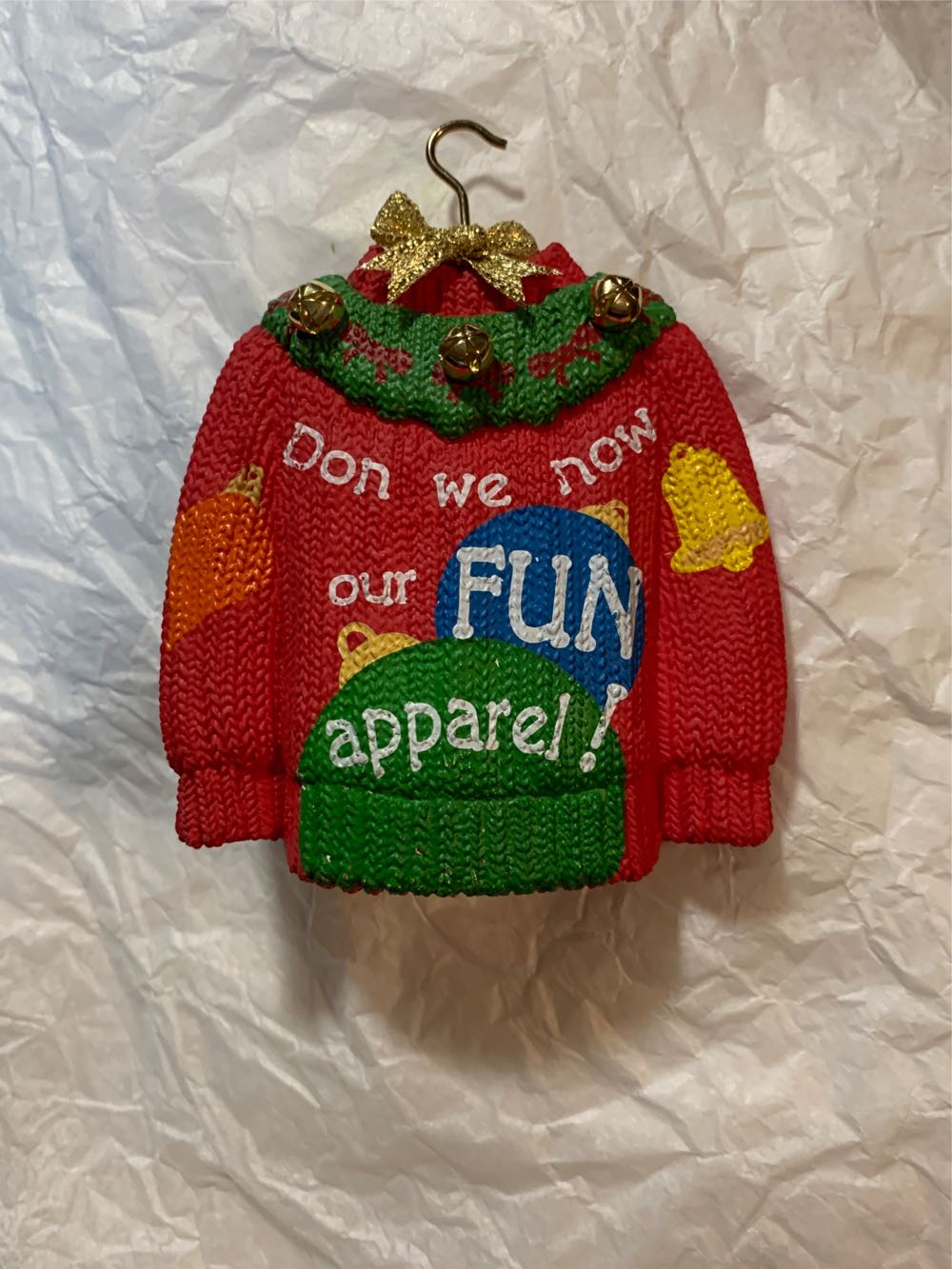 Holiday Sweater - Ugly Christmas Sweater (Hallmark Keepsake Ornament) ornament collectible [Barcode 795902370909] - Main Image 3
