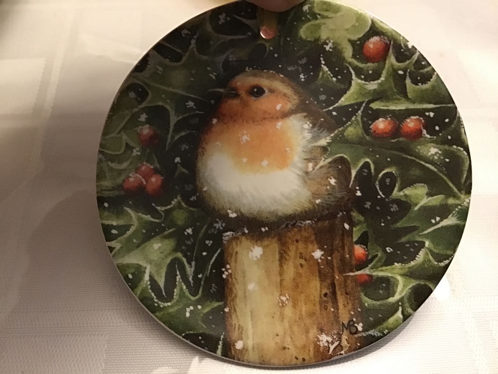 Nature’s Journey - Marjolein Bastin - Mini Plate Ornament - Robin  ornament collectible [Barcode 638713169556] - Main Image 1