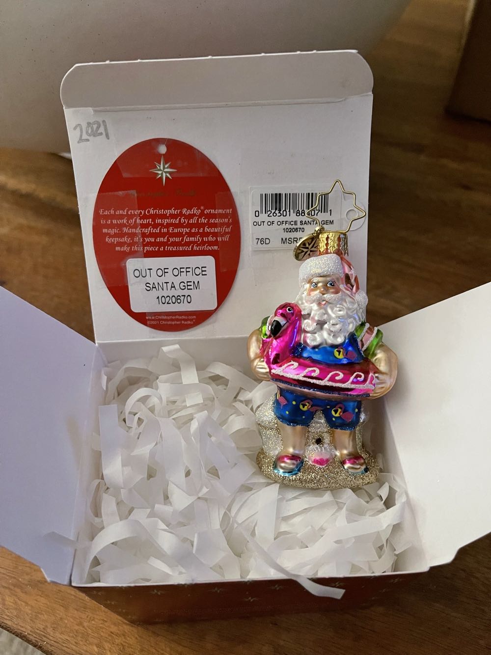 Out Of Office Santa Gem - 1020670 (Santa) ornament collectible - Main Image 1