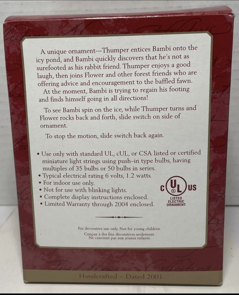 Bambi Discovers Winter  (Disney, MAGIC: Motion) ornament collectible - Main Image 2