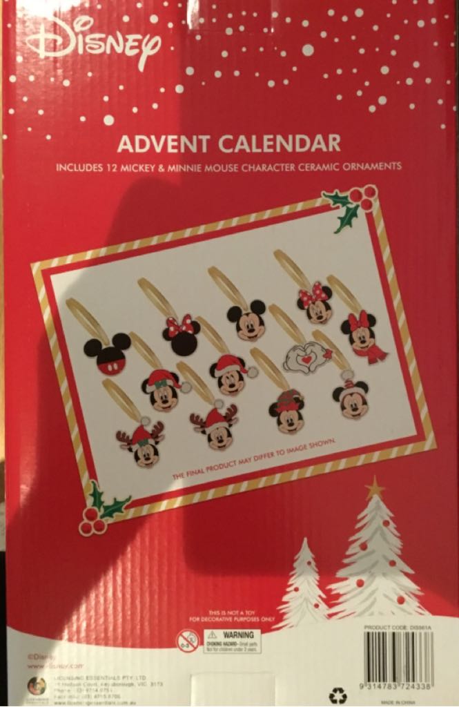 Disney Advent Calendar - Disney ornament collectible [Barcode 9314783724338] - Main Image 2