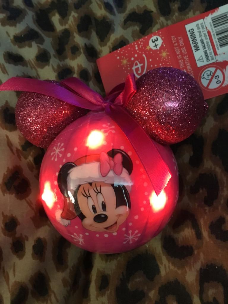 Minnie Mouse Light Up Ear Bauble - Disney Minnie Mouse ornament collectible [Barcode 9314783730049] - Main Image 2