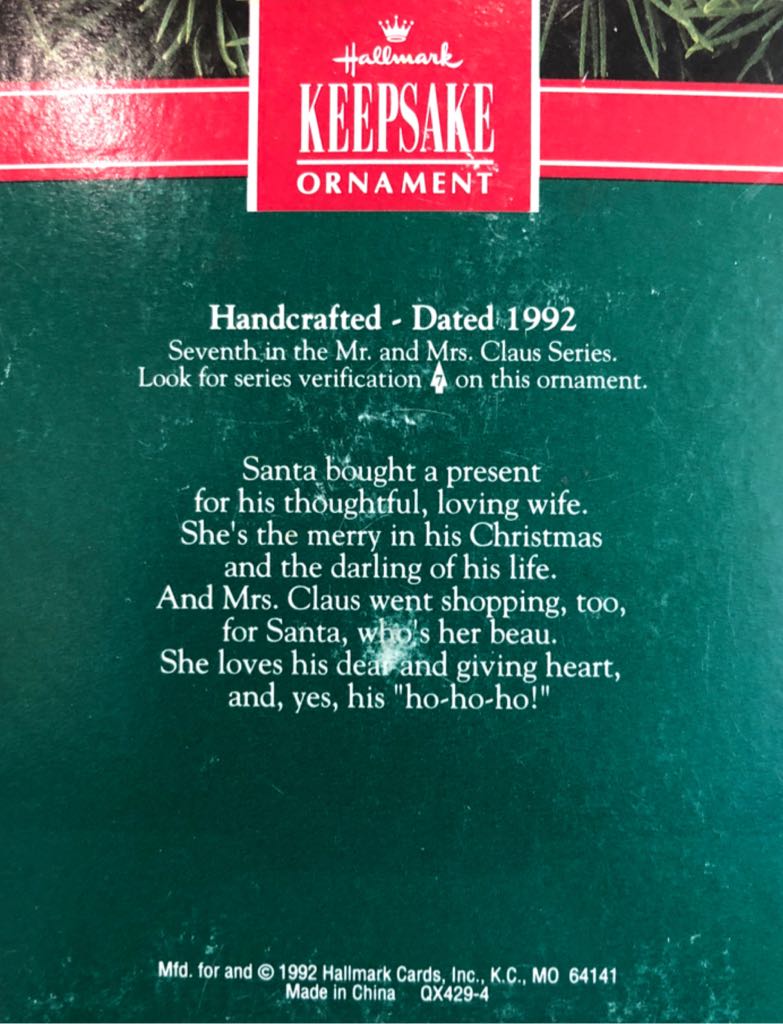 Gift Exchange - Mr. And Mrs. Claus (Santa And Mrs. Claus) ornament collectible - Main Image 2