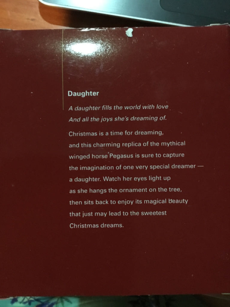 Daughter - Heirloom Ornaments Collection (Unicorn) ornament collectible [Barcode 661526652021] - Main Image 2