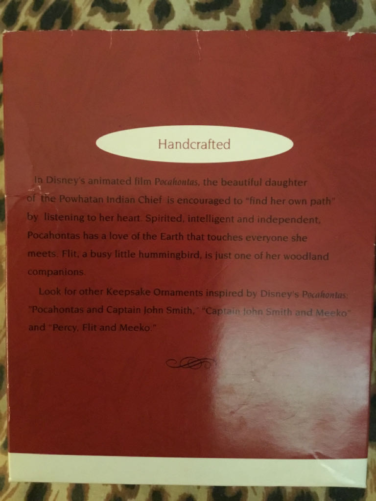 Pocahontas - Disney Pocahontas ornament collectible [Barcode 9300728407312] - Main Image 2