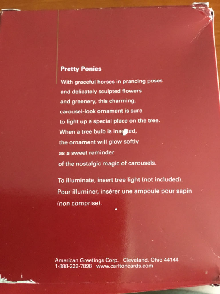 Pretty Ponies - Heirloom Ornaments Collection ornament collectible [Barcode 661526376651] - Main Image 2