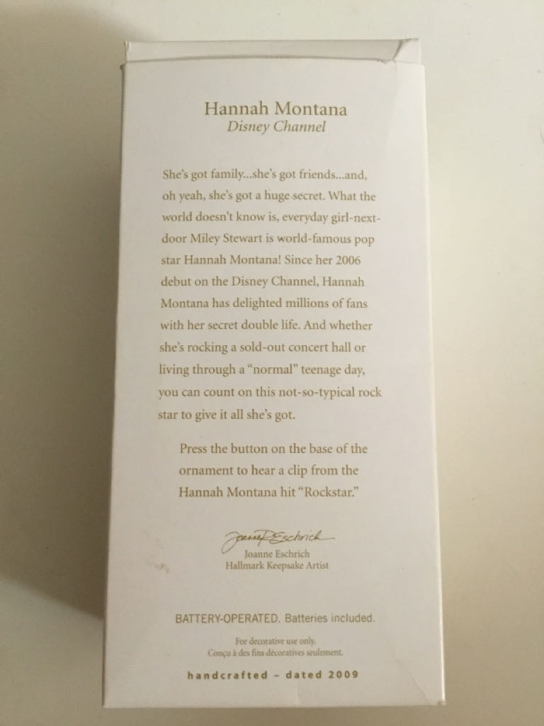Hannah Montana - Disney Channel (Hallmark Keepsake) ornament collectible [Barcode 795902089900] - Main Image 2