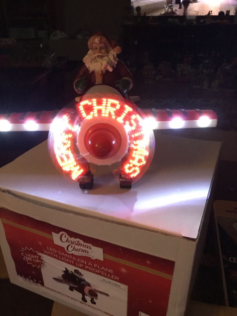 Santa On A Plane LED - Santa ornament collectible [Barcode 9348262015709] - Main Image 2