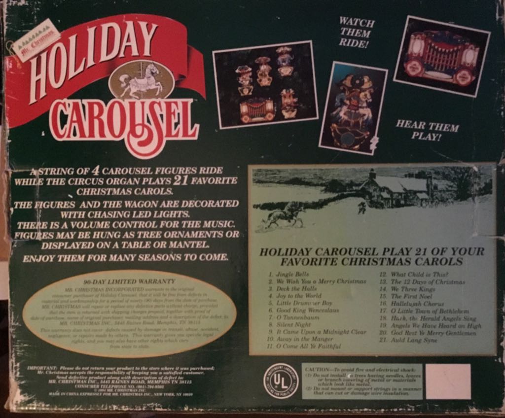 Holiday Carousel  ornament collectible [Barcode 051053004040] - Main Image 2