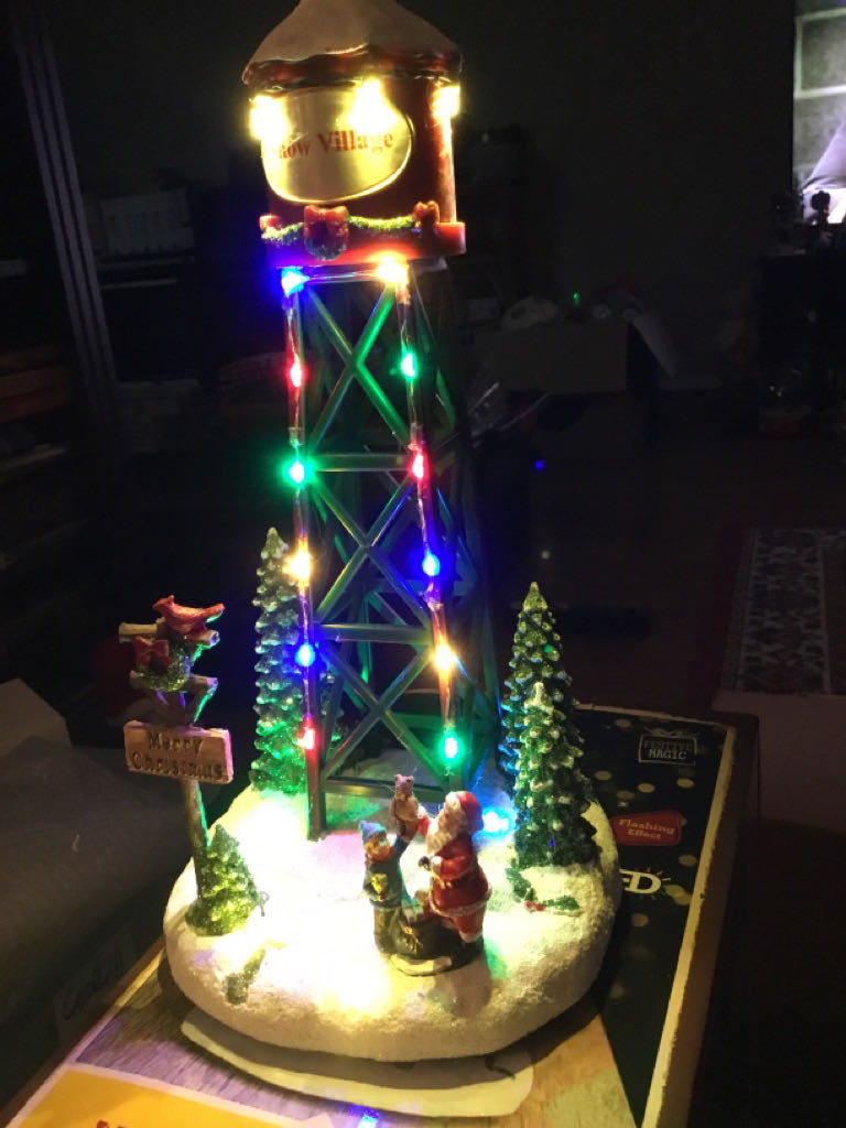 Light Up Christmas Water Tower - Village ornament collectible [Barcode 9333527542052] - Main Image 2
