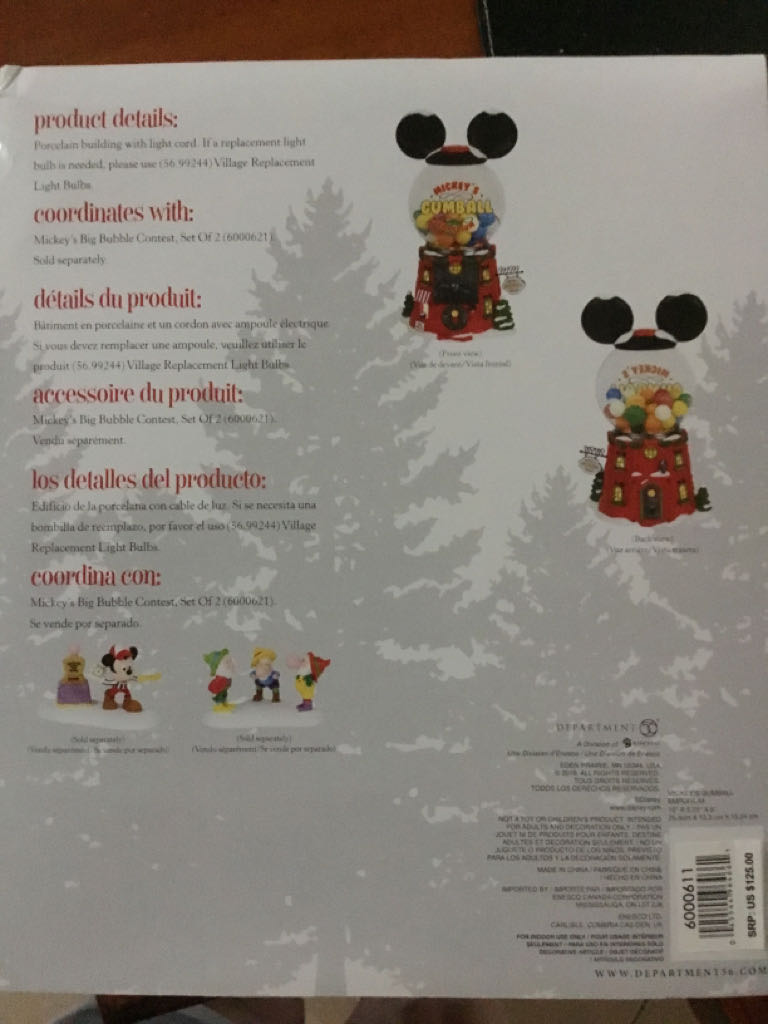 Mickey’s Gumball Emporium - North pole series (Disney) ornament collectible [Barcode 045544964661] - Main Image 2