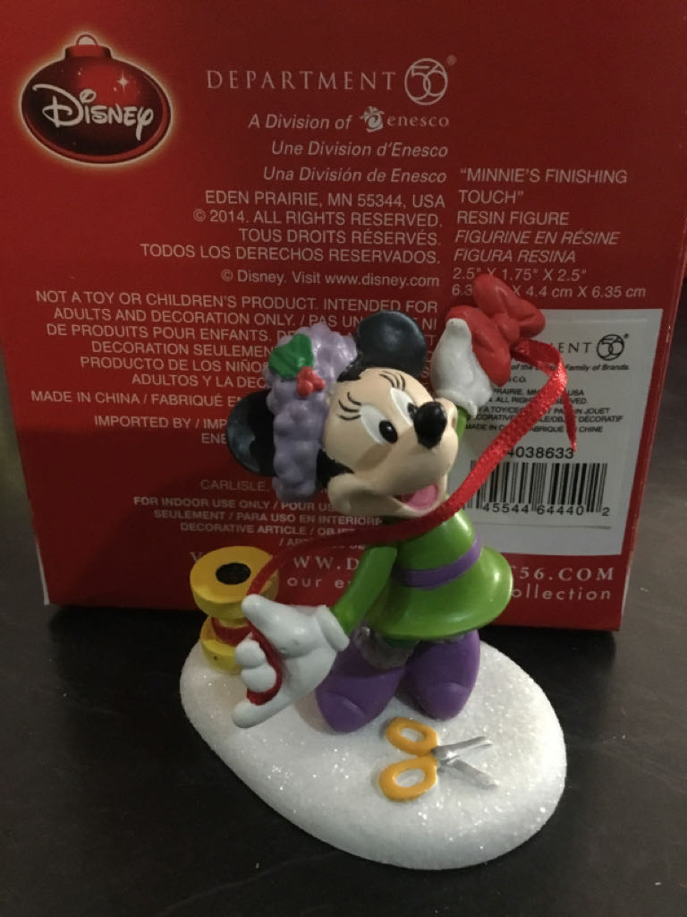 Minnie’s Finishing Touch - Mickey’s Merry Christmas Village (Disney) ornament collectible [Barcode 045544644402] - Main Image 2