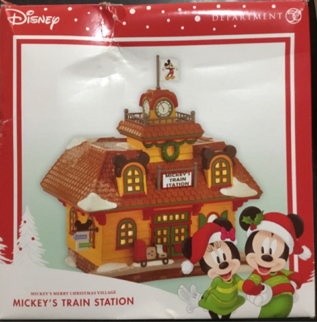 Mickey’s Train Station - Mickey’s Merry Christmas Village (Disney) ornament collectible [Barcode 720322300878] - Main Image 1