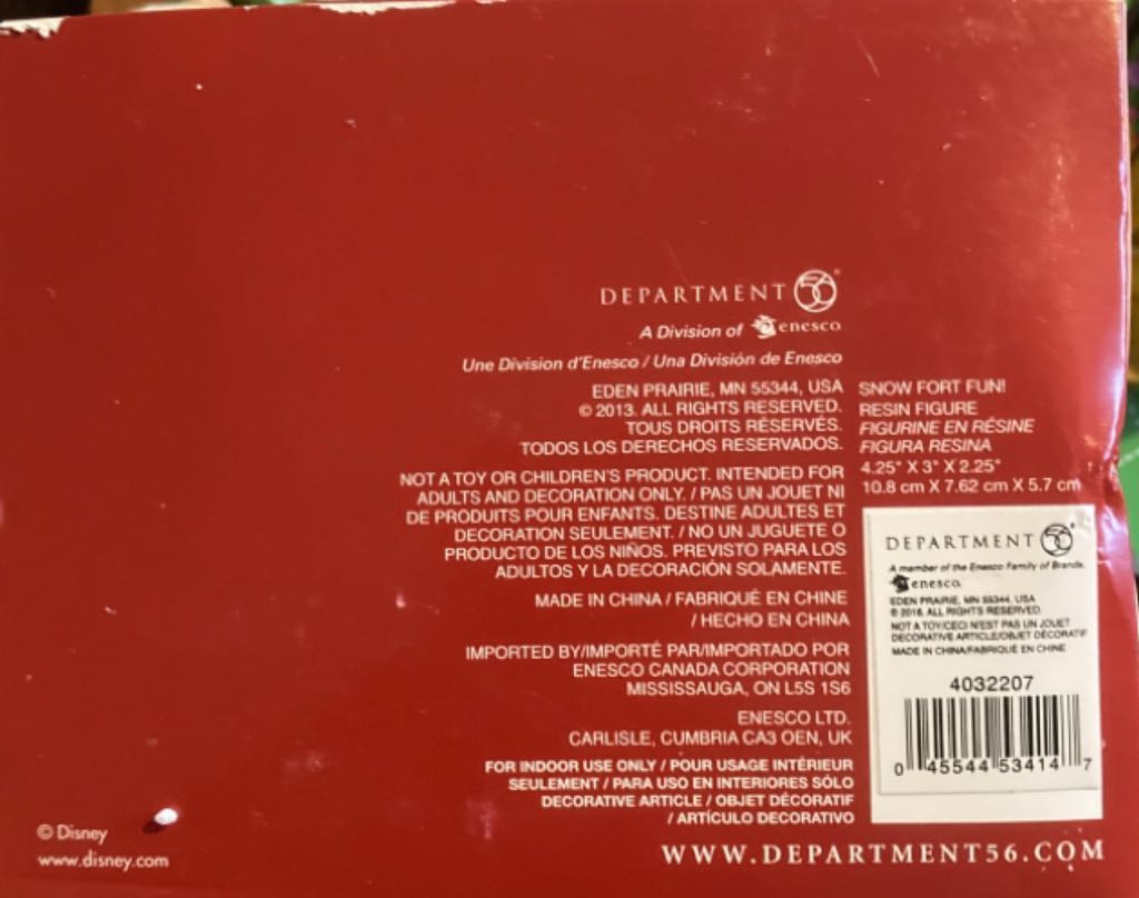 Snow Fort Fun! - Mickey’s Merry Christmas Village (Disney) ornament collectible [Barcode 045544534147] - Main Image 2