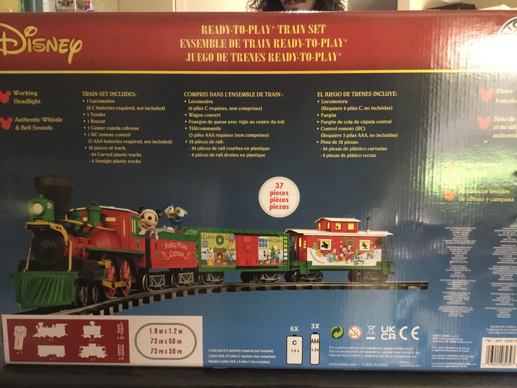 Mickey Mouse Express Train Set - Disney Mickey Mouse ornament collectible [Barcode 023922032393] - Main Image 2