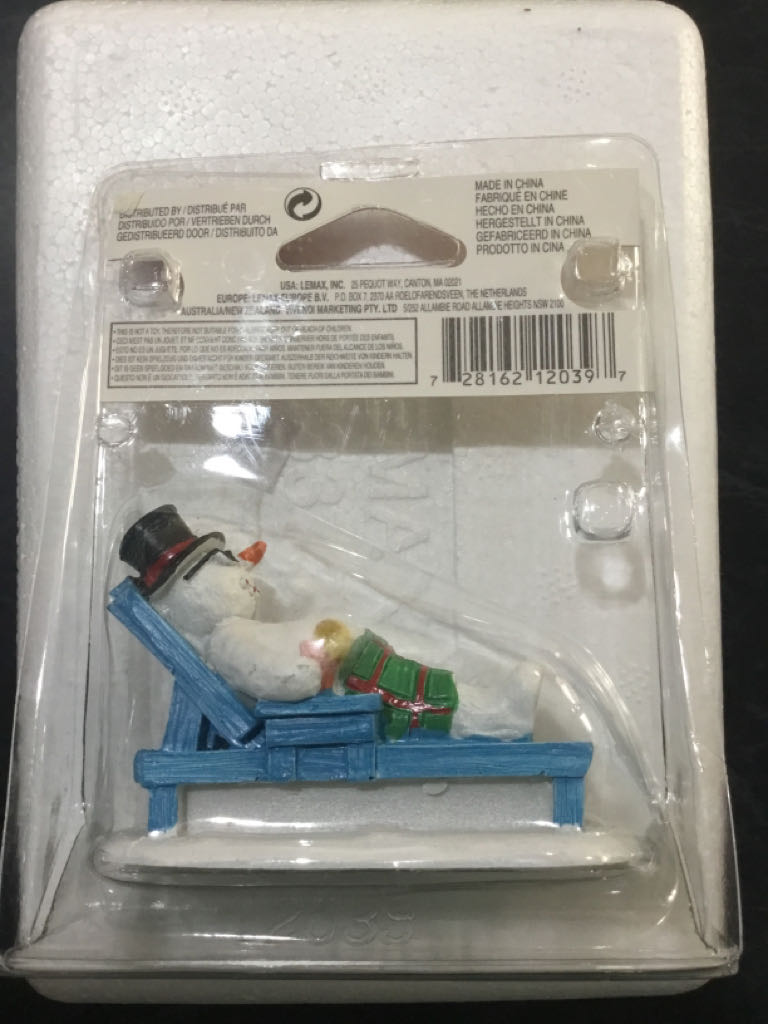 Relaxing Snowman #12039 - Vail Village (Figurines) ornament collectible [Barcode 728162120397] - Main Image 2