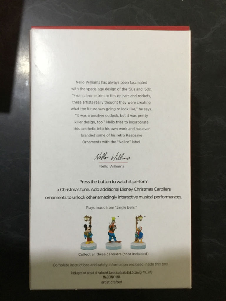 Merry Mickey - Disney Christmas Carolers (Disney Christmas Carolers) ornament collectible [Barcode 9355693020479] - Main Image 2