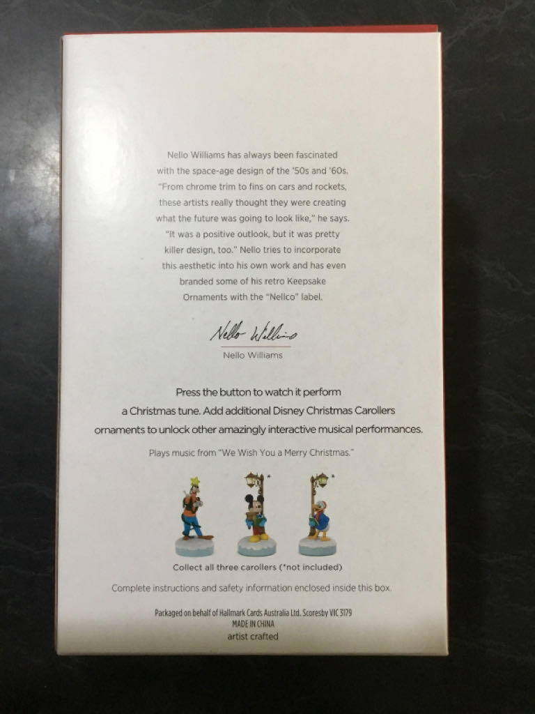 Gleeful Goofy - Disney Christmas Carolers (Disney Christmas Carolers) ornament collectible [Barcode 9355693020493] - Main Image 2