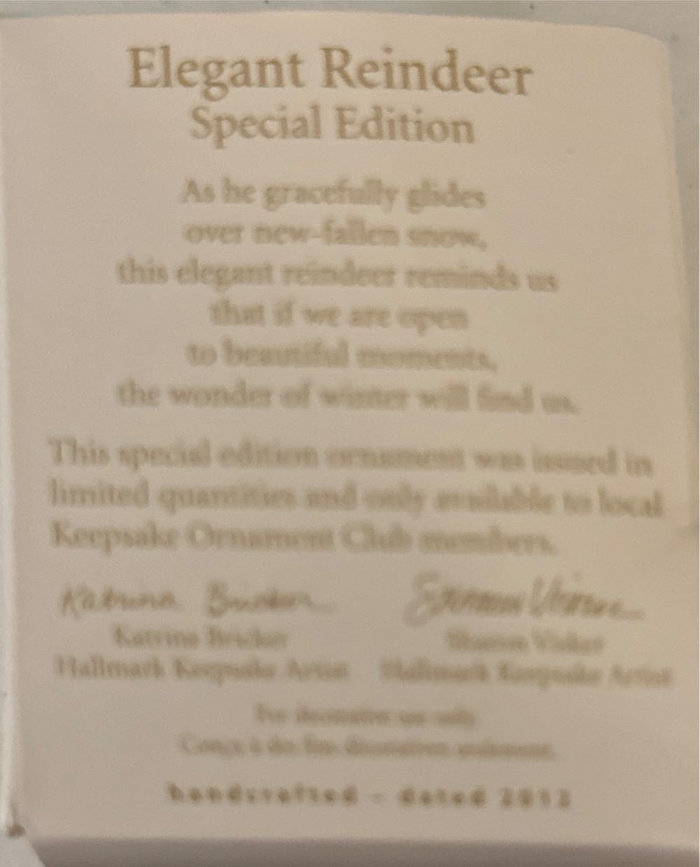 Miniature Elegant Reindeer 🐶🐻 - Miniature (Animals, Reindeer, Mini) ornament collectible - Main Image 3