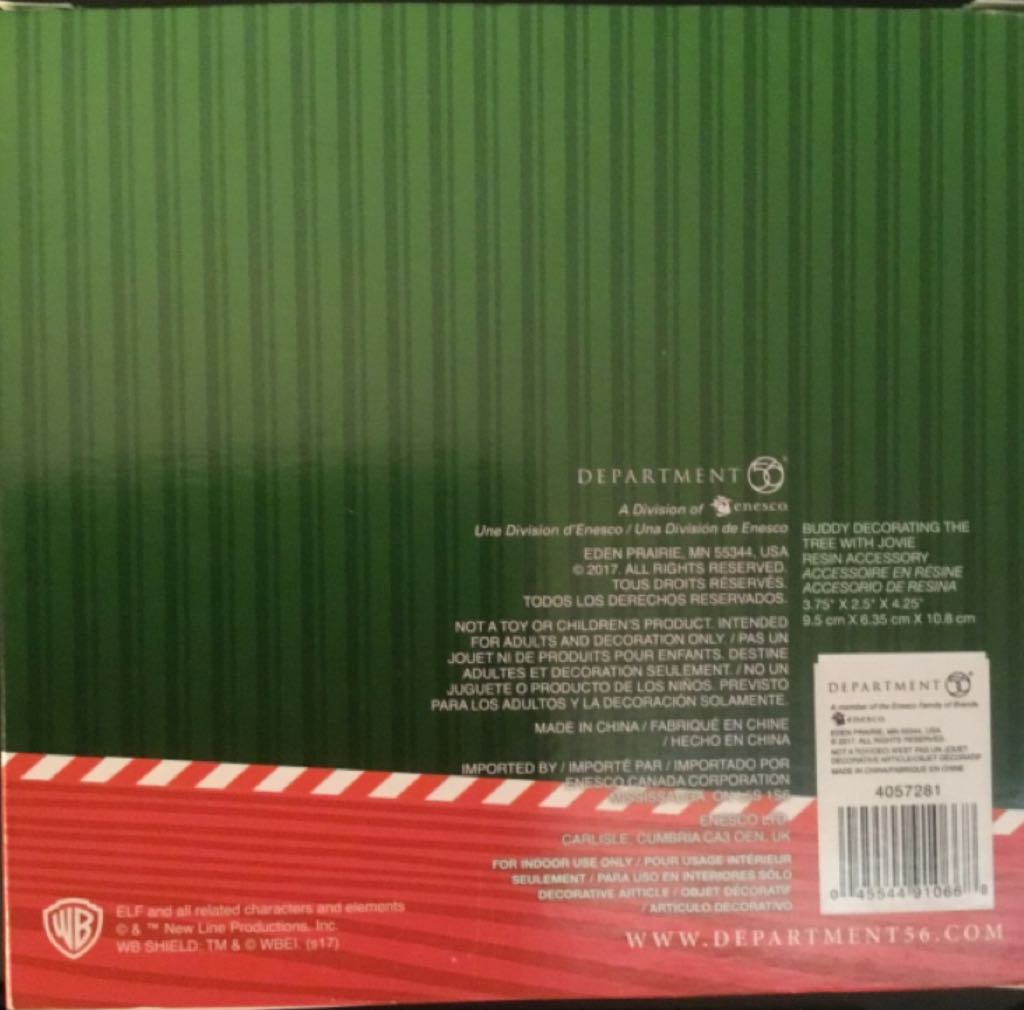 Buddy Decorating The Tree With Jovie - Elf The Movie ornament collectible [Barcode 045544910668] - Main Image 2