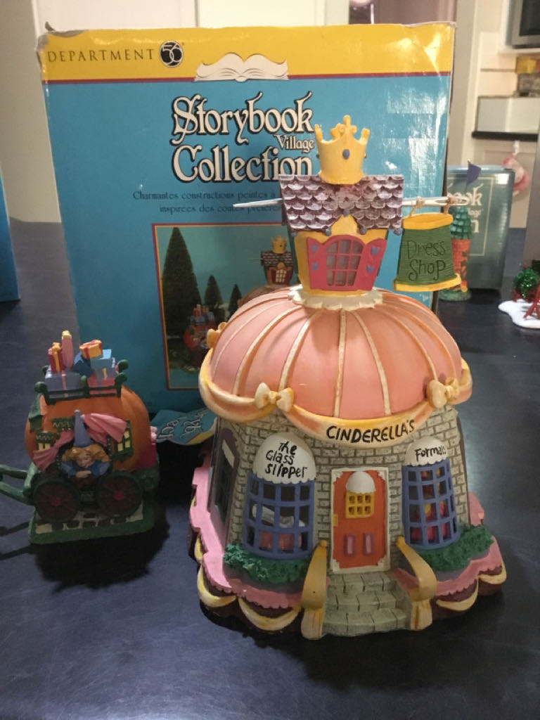 Cinderella’s Dress Shop - Storybook Village Collection ornament collectible [Barcode 734409184435] - Main Image 2
