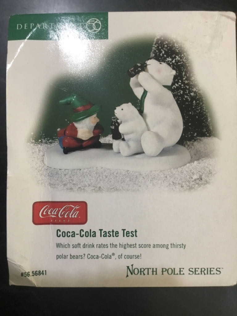 Coca-Cola Taste Test - Coca Cola North Pole Series (The Original Snow Village) ornament collectible [Barcode 734409238497] - Main Image 1