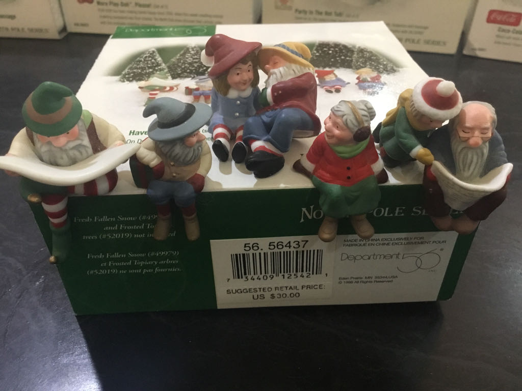 Have A Seat Elves Set Of 6 - North Pole Series Accessory ornament collectible [Barcode 734409125421] - Main Image 2