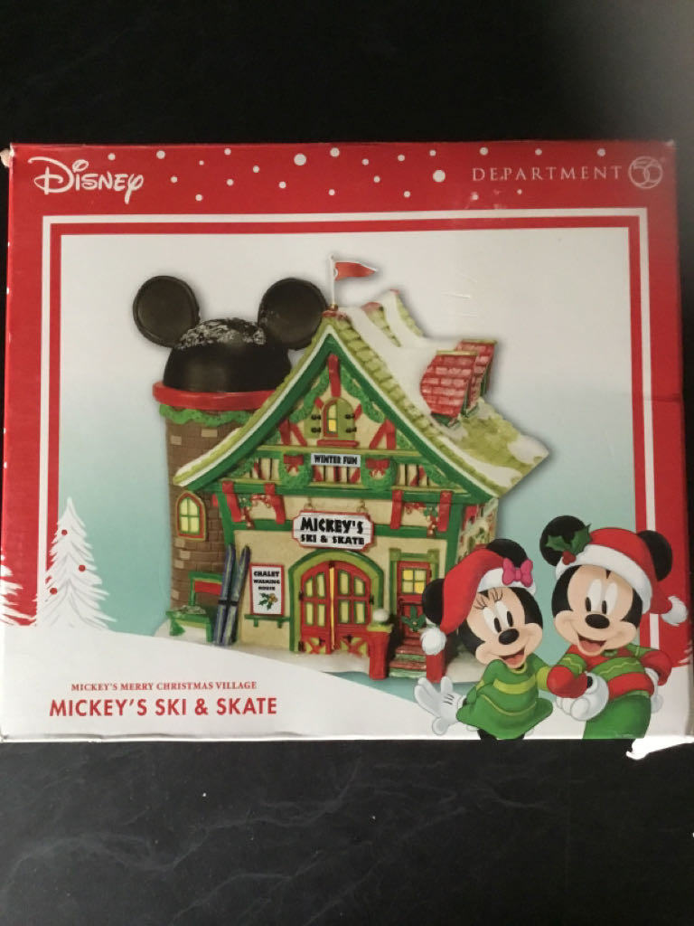 Mickey’s Ski& Skate - Mickey’s Merry Christmas Village (Disney) ornament collectible [Barcode 720322300892] - Main Image 1