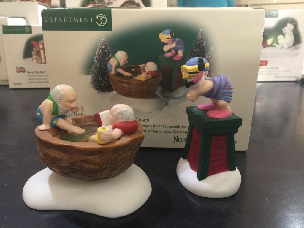 Party In The Hot Tub! - North pole series (Elfland) ornament collectible - Main Image 2