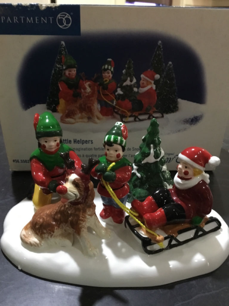 Santa’s Little Helpers - The Original Snow Village (Village Accessories) ornament collectible [Barcode 734409147300] - Main Image 2