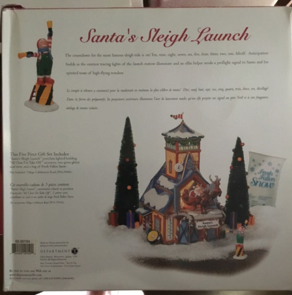 Santa’s Sleigh Launch - North pole series ornament collectible [Barcode 734409191594] - Main Image 2