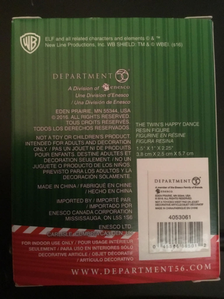 Twins Happy Dance, The - Elf The Movie ornament collectible [Barcode 045544865012] - Main Image 2