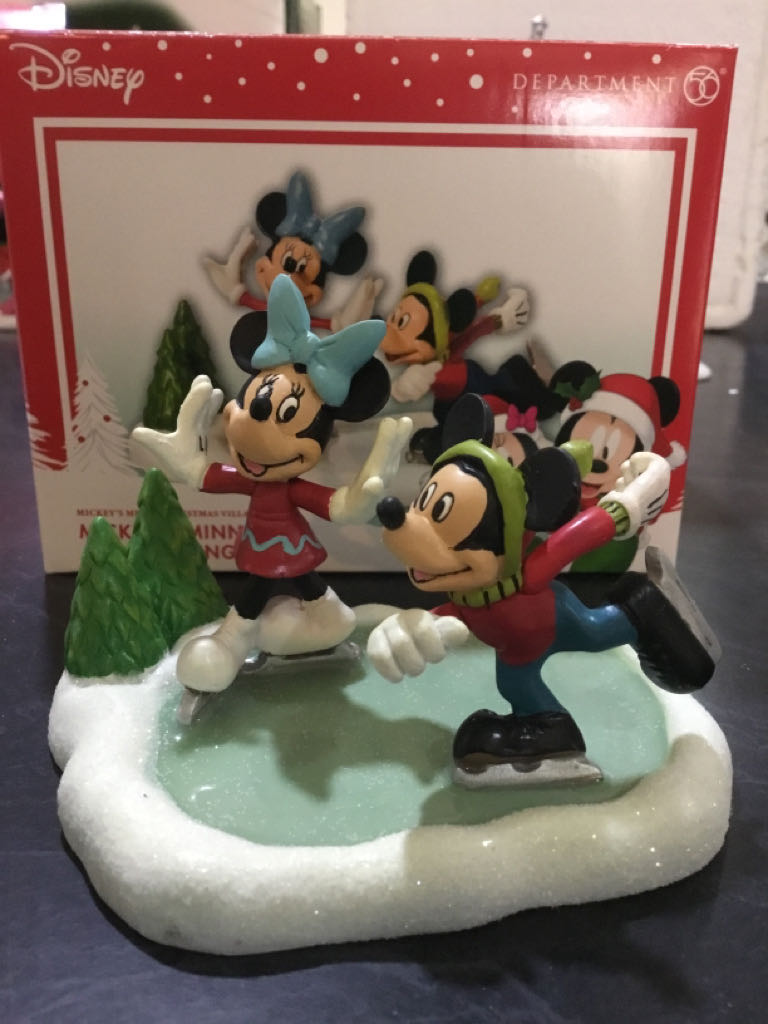 Mickey & Minnie Go Skating - Mickey’s Merry Christmas Village (Disney) ornament collectible [Barcode 045544899796] - Main Image 2