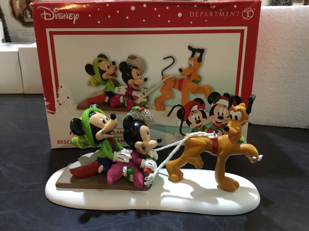 Pluto’s Toboggan Ride - Mickey’s Merry Christmas Village (Disney) ornament collectible [Barcode 045544910484] - Main Image 2